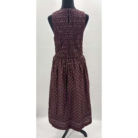 Madewell The Melody Smocked Midi Dress in Daisy print in Dusty plum size M NV483 - Picture 7 of 11